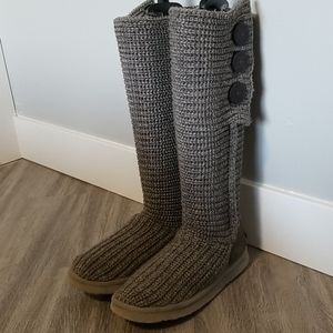 Gray "Cardy" Knit Uggs
